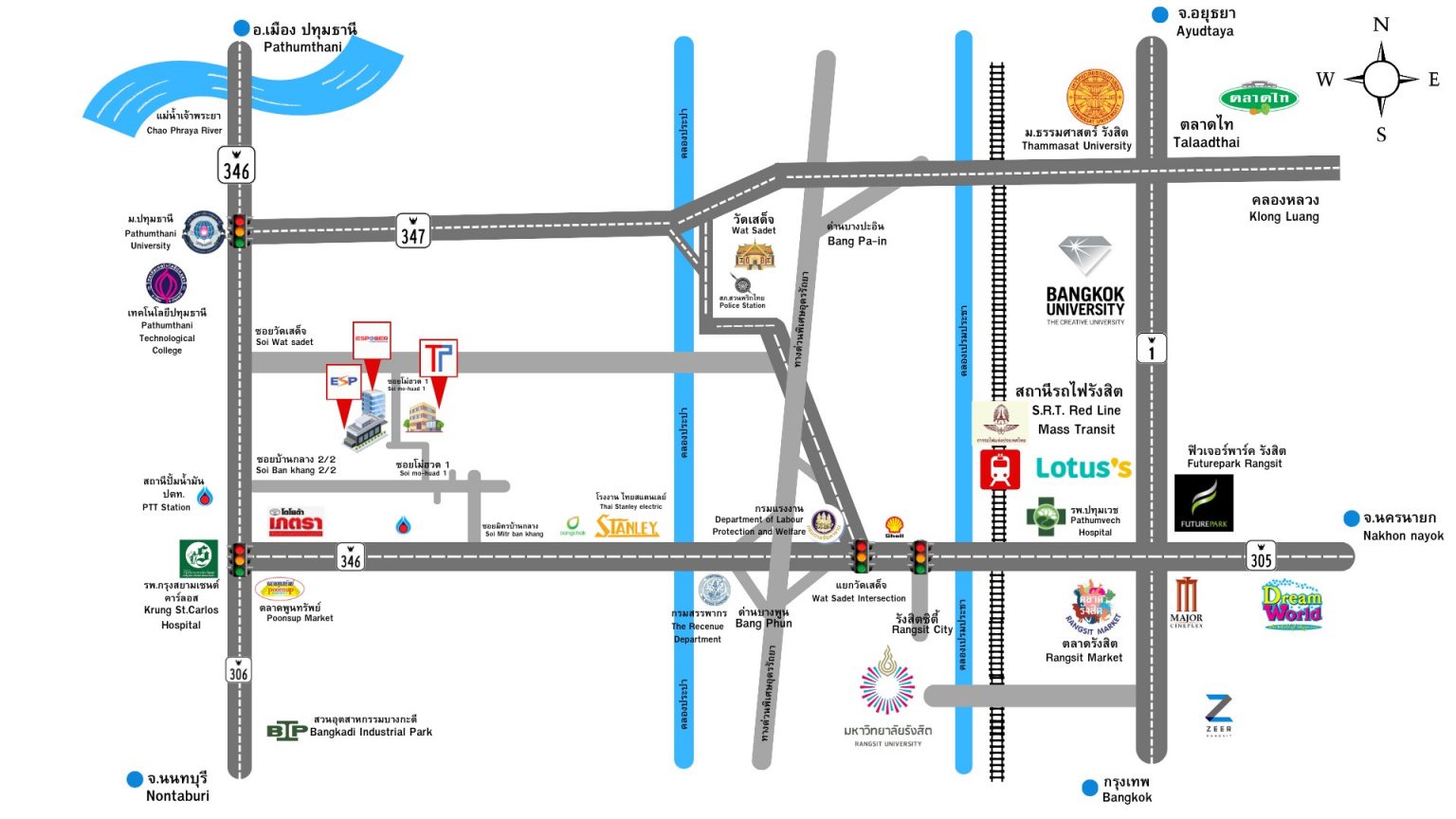 Esp Service Map Contact Us - ESPTECHNOLOGIES
