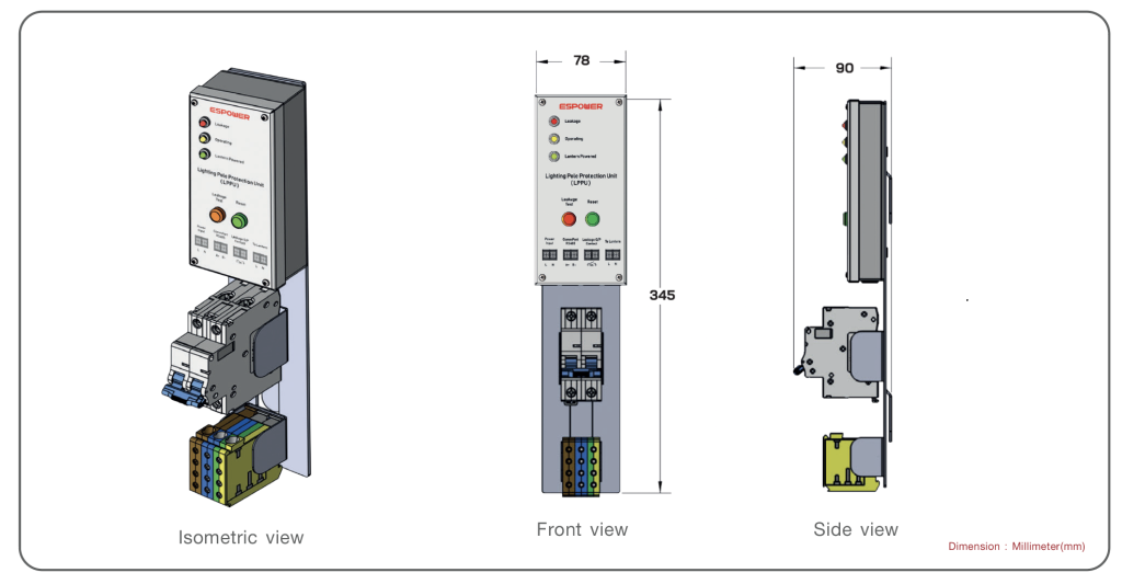 LIGHTING POLE TERMINAL BOARD_Dimension