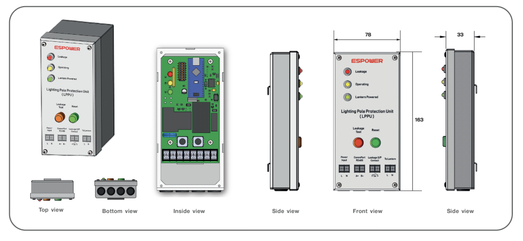 LIGHTING POLE TERMINAL BOARD_Dimension