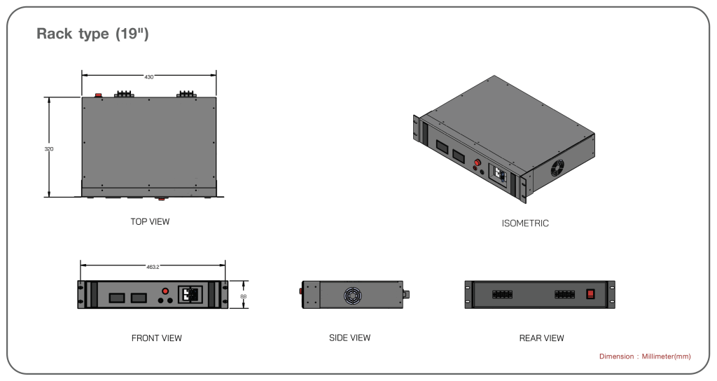 ESPH Dimension Rack type